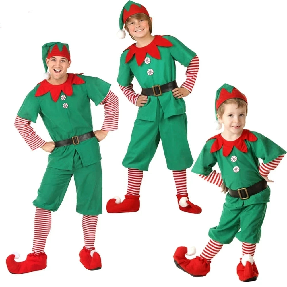 Christmas Elf Costume Set for Kids & Adults – Santa’s Helper Holiday Outfit