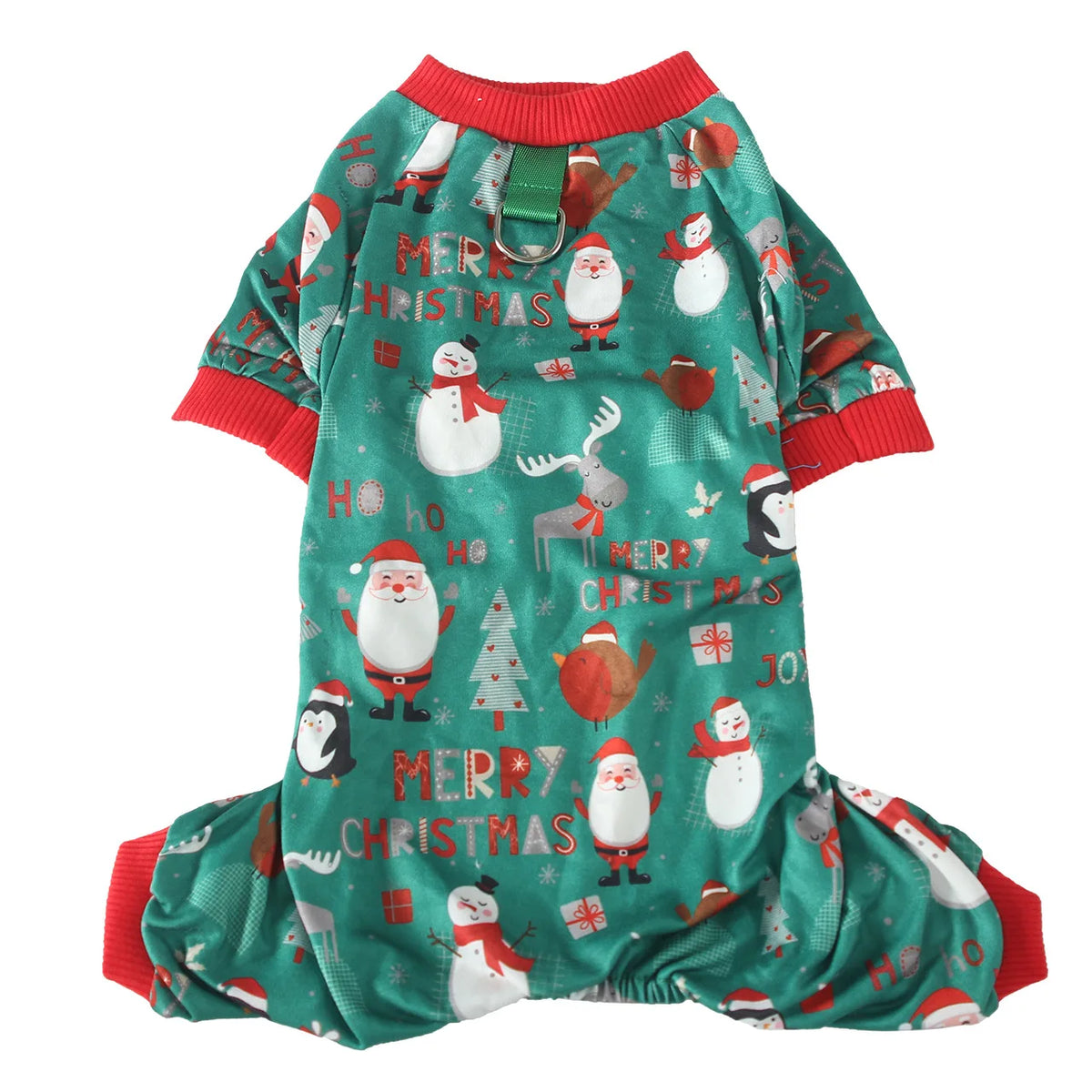 Warm Christmas Dog Pajamas – Cozy Winter Holiday Outfit for Small & Medium Dogs