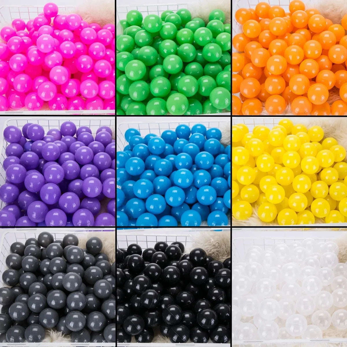 100-Pack Soft Ball Pit Balls – Safe 5.5cm Play Balls for Kids & Toddlers