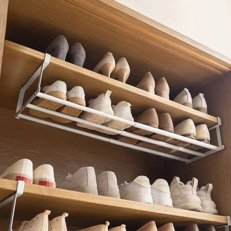 Adjustable Space-Saving Shoe Organizer