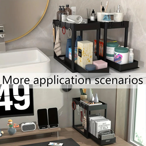 2-Tier Sliding Under-Sink Organizer