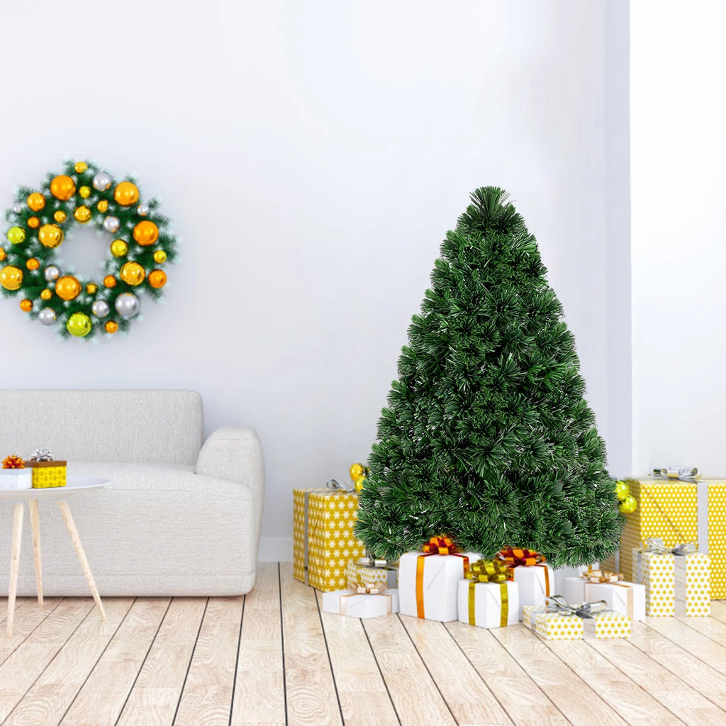 3FT Pre-Lit Fiber Optic Artificial Christmas Tree with Multicolor LED Lights