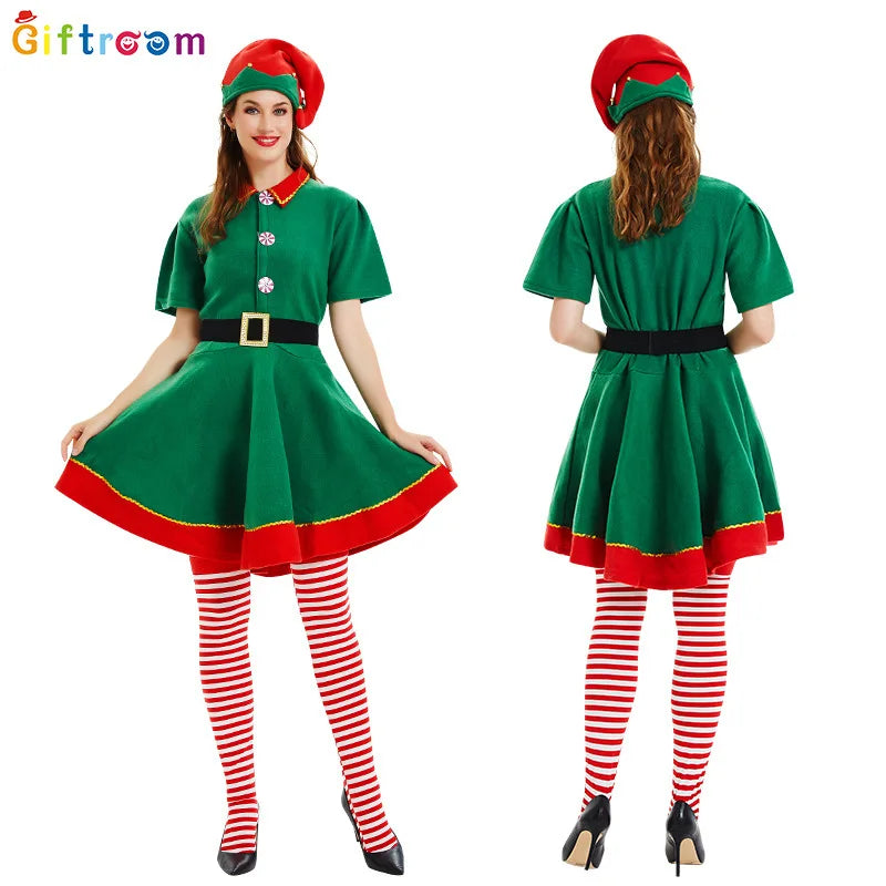 Christmas Elf Costume Set for Kids & Adults – Santa’s Helper Holiday Outfit