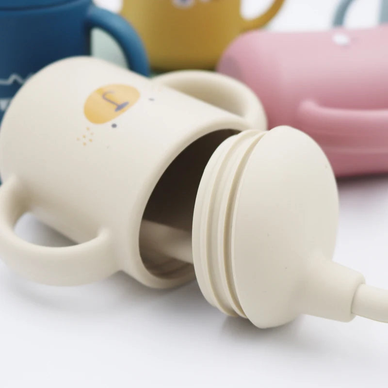120ml Baby Silicone Sippy Cup – Leakproof BPA-Free Training Cup