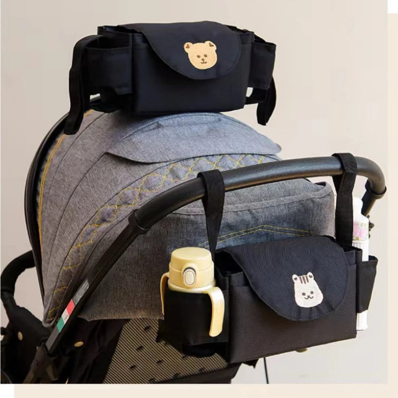 Universal Baby Stroller Organizer – Portable Storage Bag with Cup Holder
