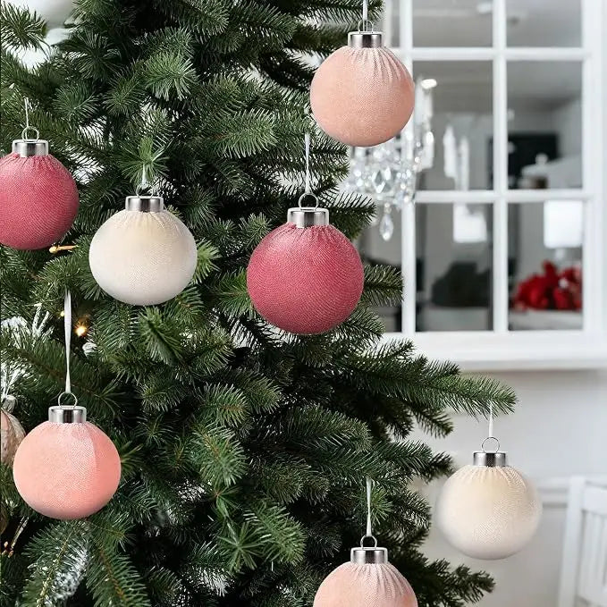 25-Pack Velvet Christmas Ball Ornaments – 6cm Shatterproof Tree Decorations