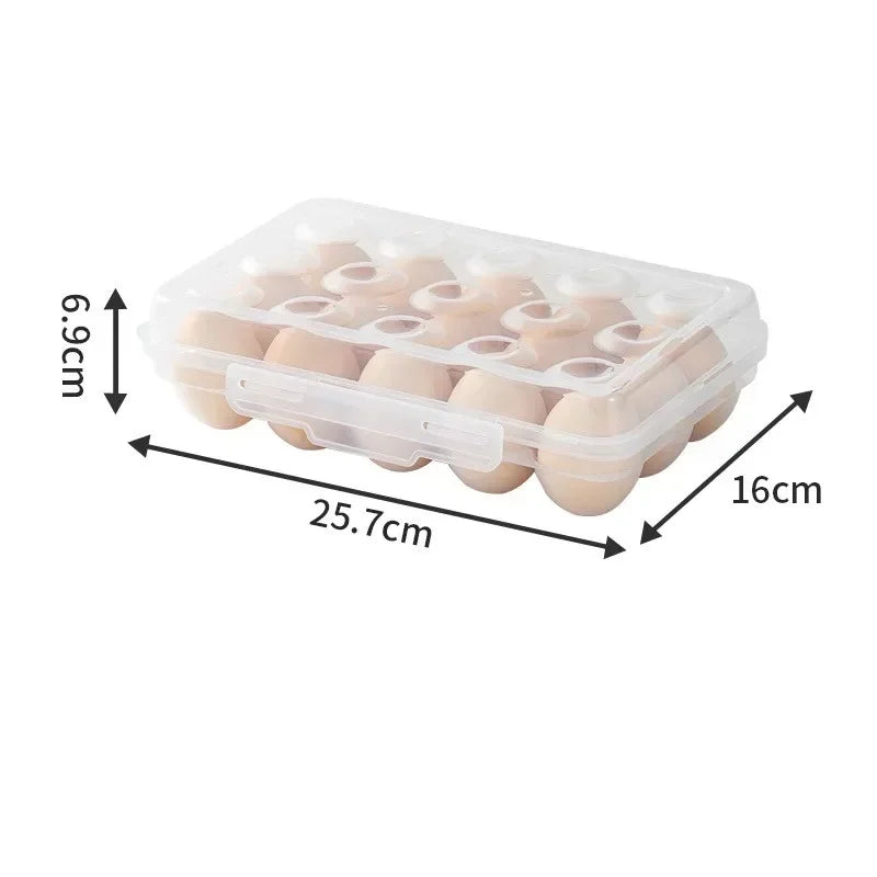 Portable Protective Egg Storage Case with Lid – Refrigerator & Travel Organizer