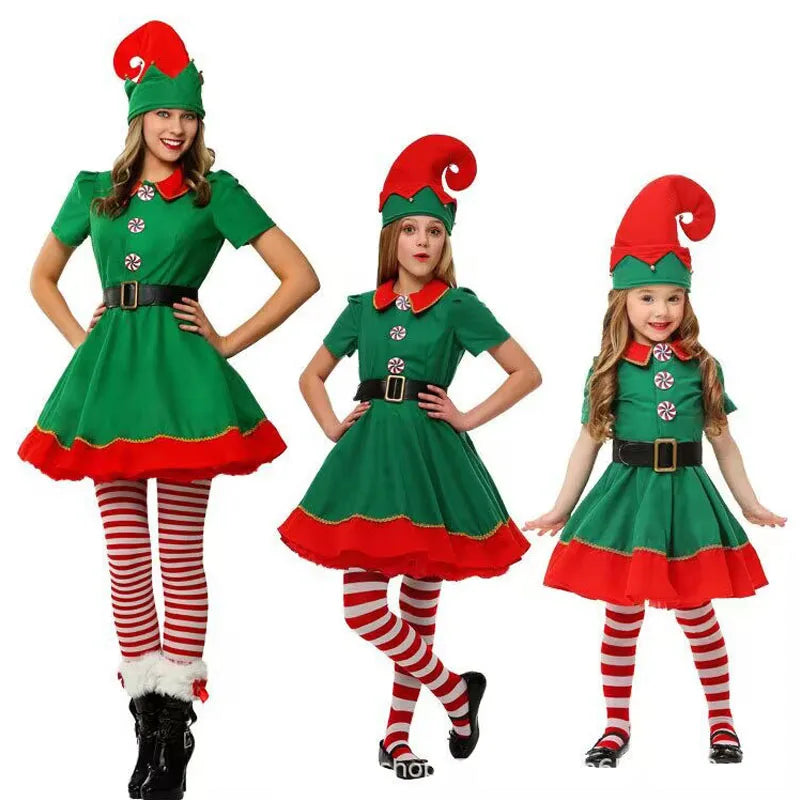 Christmas Elf Costume Set for Kids & Adults – Santa’s Helper Holiday Outfit