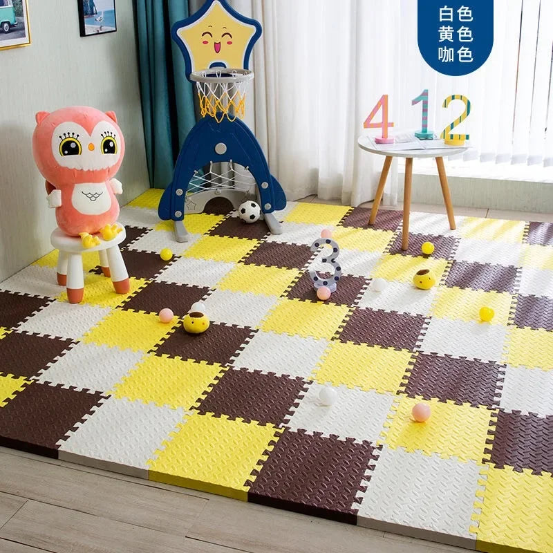 12-Piece Interlocking EVA Foam Baby Play Mat – Soft Puzzle Floor Tiles