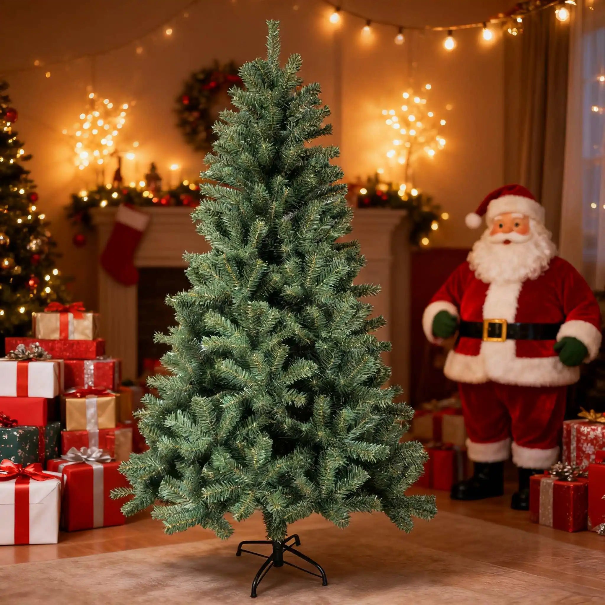 Realistic Artificial Christmas Tree – Full PVC Hinged 5/6/7 Ft
