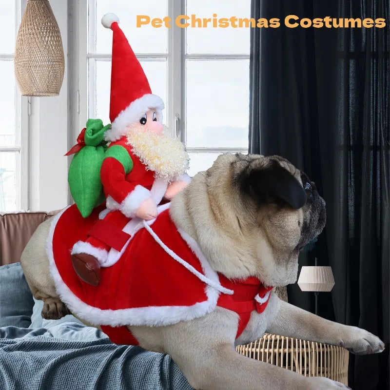 Santa Claus Christmas Dog Costume – Festive Holiday Pet Outfit