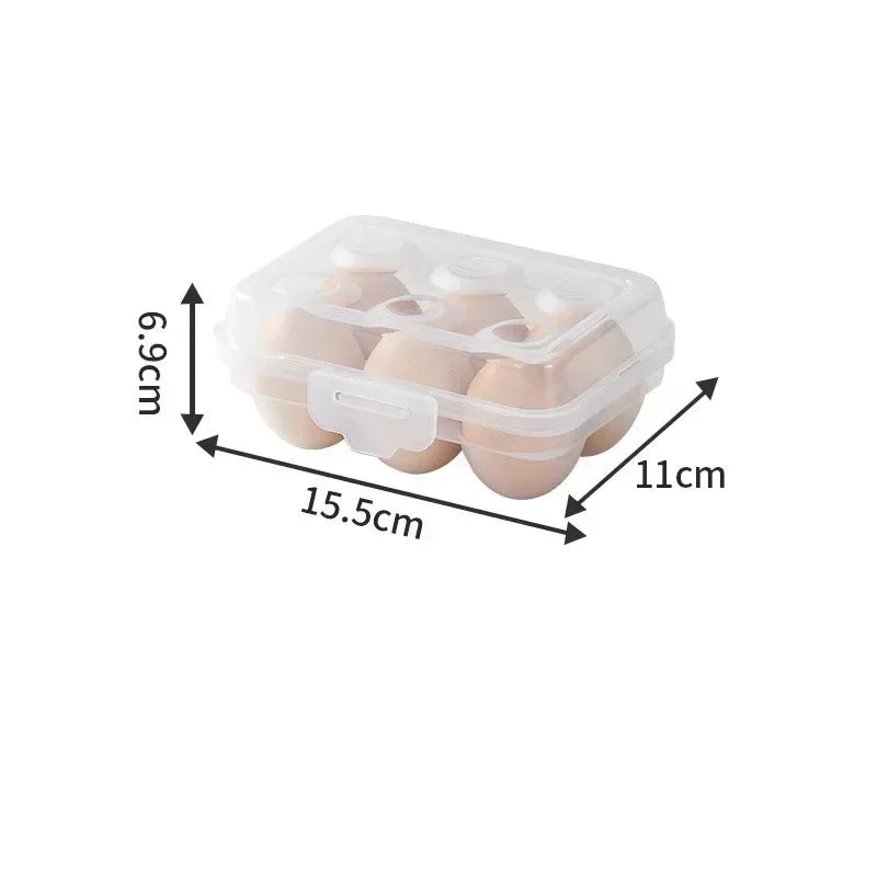 Portable Protective Egg Storage Case with Lid – Refrigerator & Travel Organizer