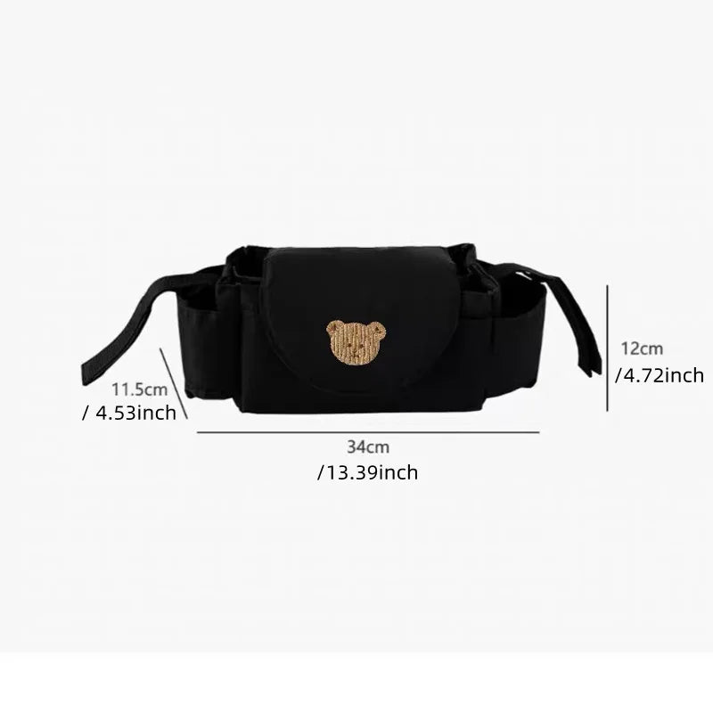 Universal Baby Stroller Organizer – Portable Storage Bag with Cup Holder