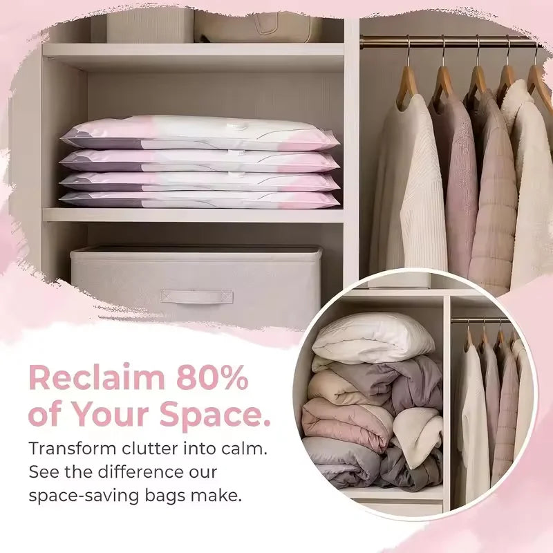 2-Pack Vacuum Storage Bags for Clothes & Bedding