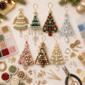 DIY Beaded Christmas Tree Ornament Kit – Festive Hanging Craft & Holiday Decoration Set