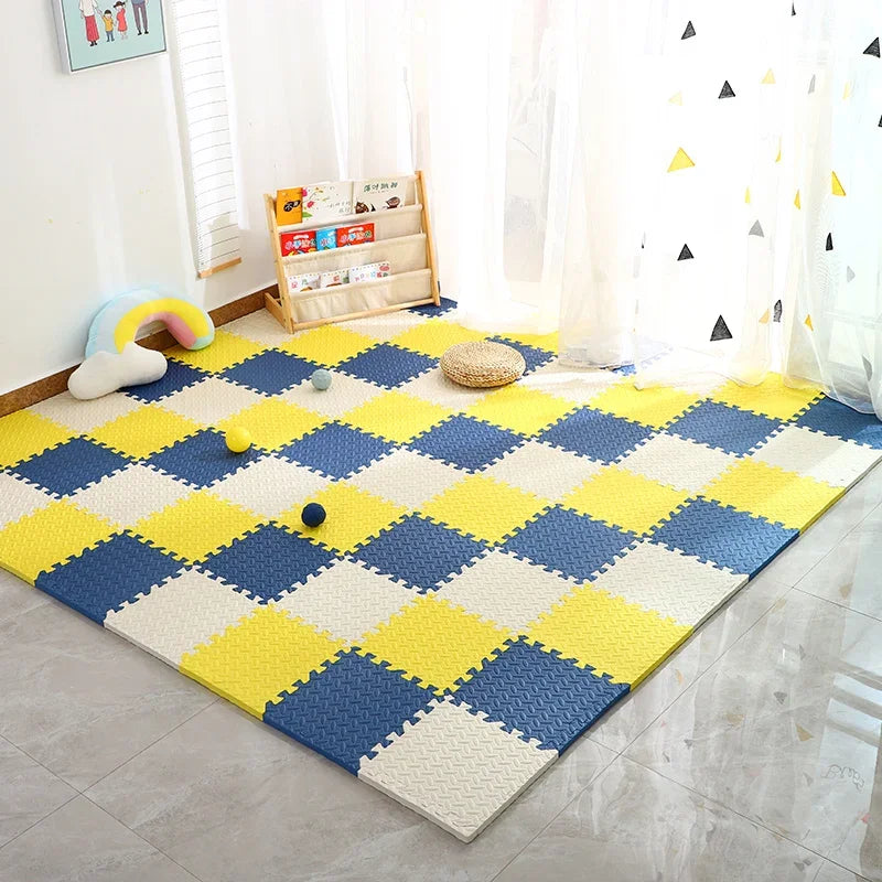 12-Piece Interlocking EVA Foam Baby Play Mat – Soft Puzzle Floor Tiles