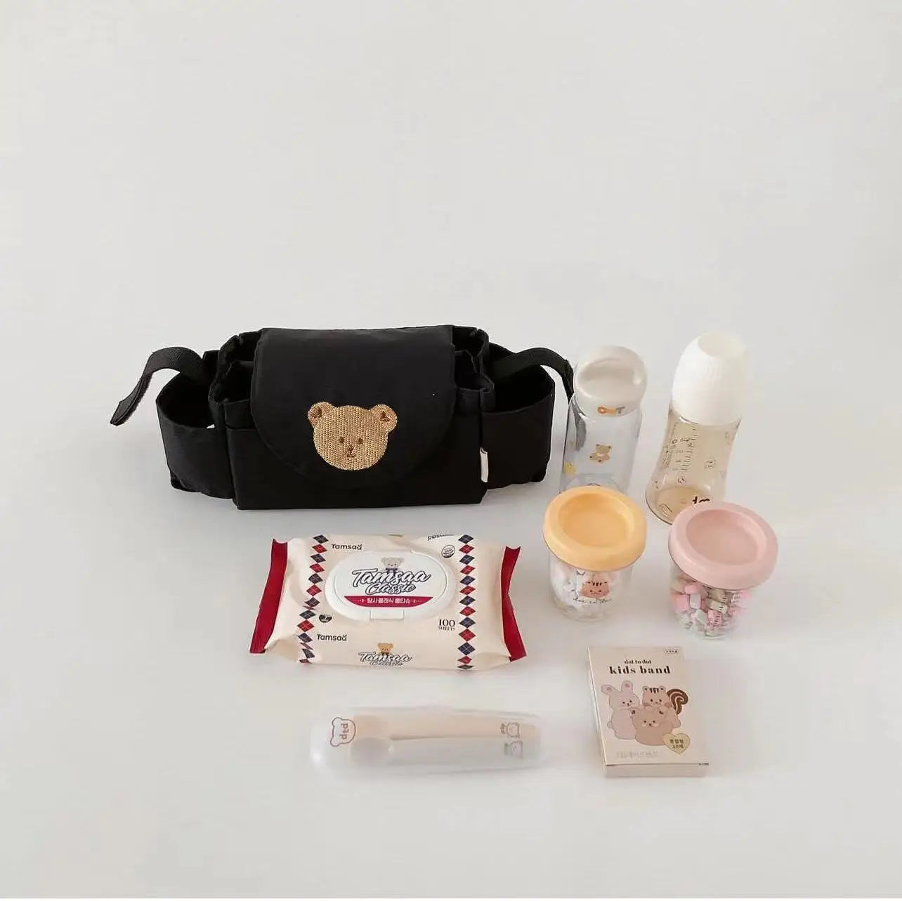 Universal Baby Stroller Organizer – Portable Storage Bag with Cup Holder