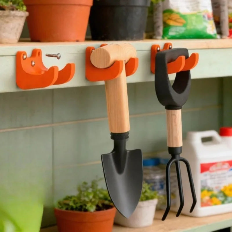 10-Piece Wall-Mounted Garden Tool Organizer