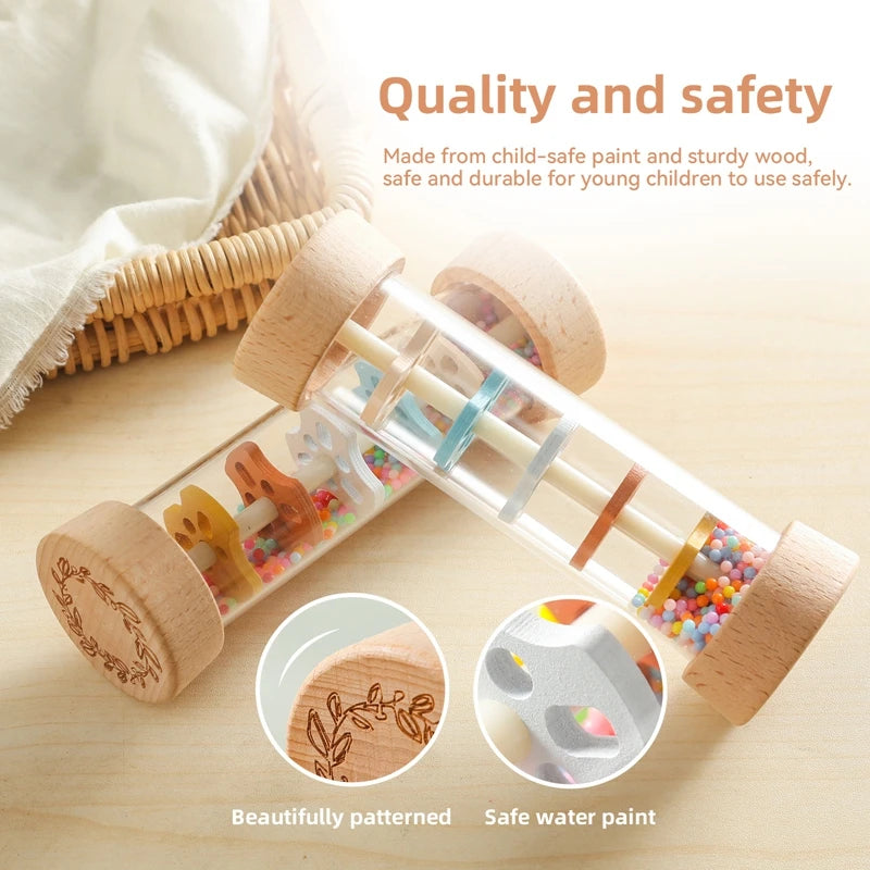 Montessori Rainbow Rain Stick Sensory Toy