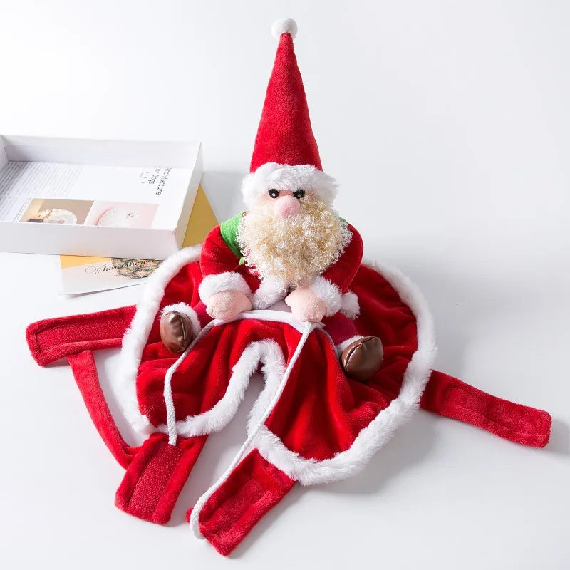 Santa Claus Christmas Dog Costume – Festive Holiday Pet Outfit