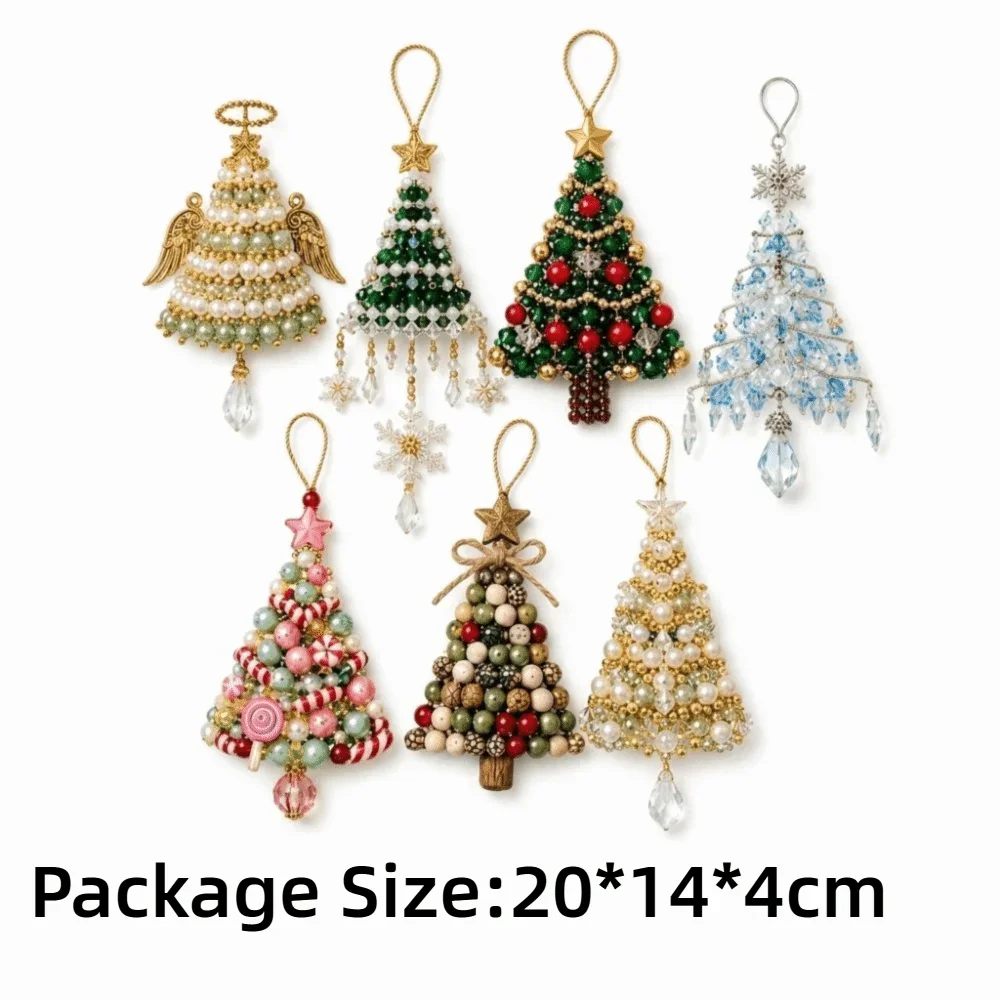 DIY Beaded Christmas Tree Ornament Kit – Festive Hanging Craft & Holiday Decoration Set