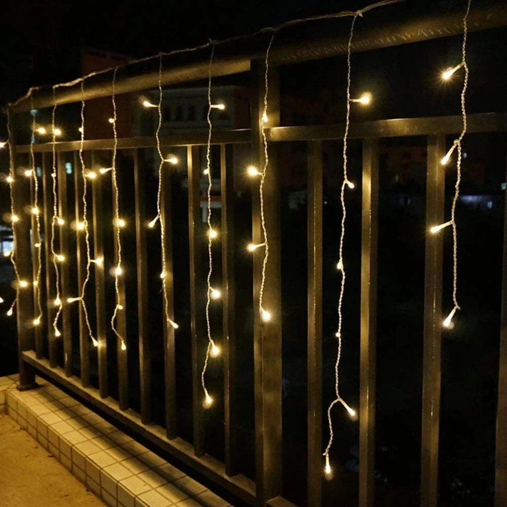 5M LED Icicle String Lights – Outdoor Christmas Curtain Lights