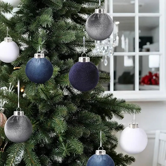 25-Pack Velvet Christmas Ball Ornaments – 6cm Shatterproof Tree Decorations