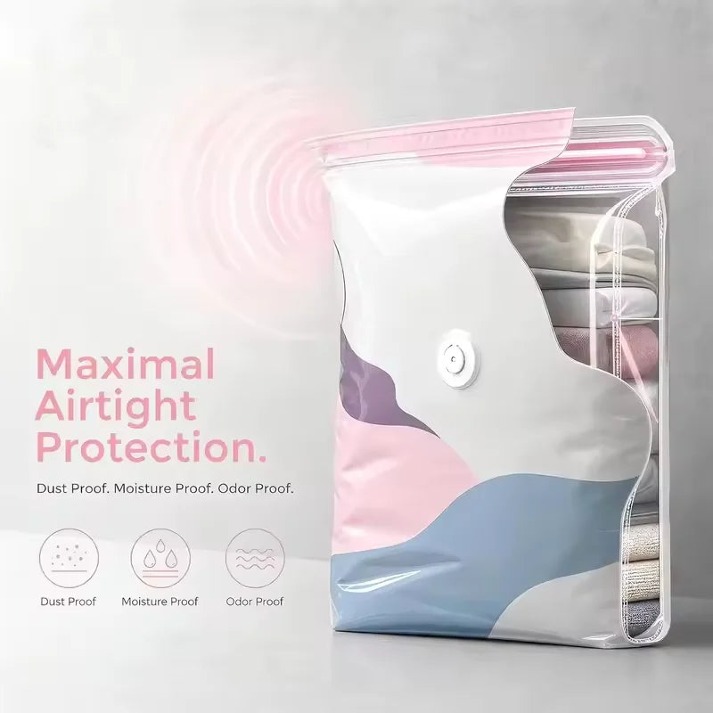 2-Pack Vacuum Storage Bags for Clothes & Bedding