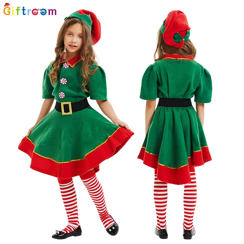 Christmas Elf Costume Set for Kids & Adults – Santa’s Helper Holiday Outfit