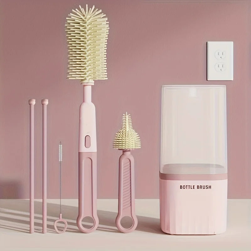 Baby Bottle Cleaning Brush & Drying Rack Set