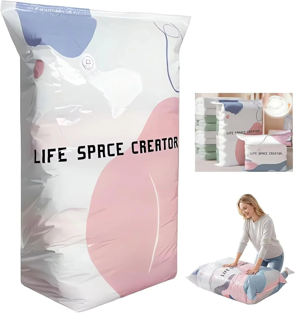 2-Pack Vacuum Storage Bags for Clothes & Bedding