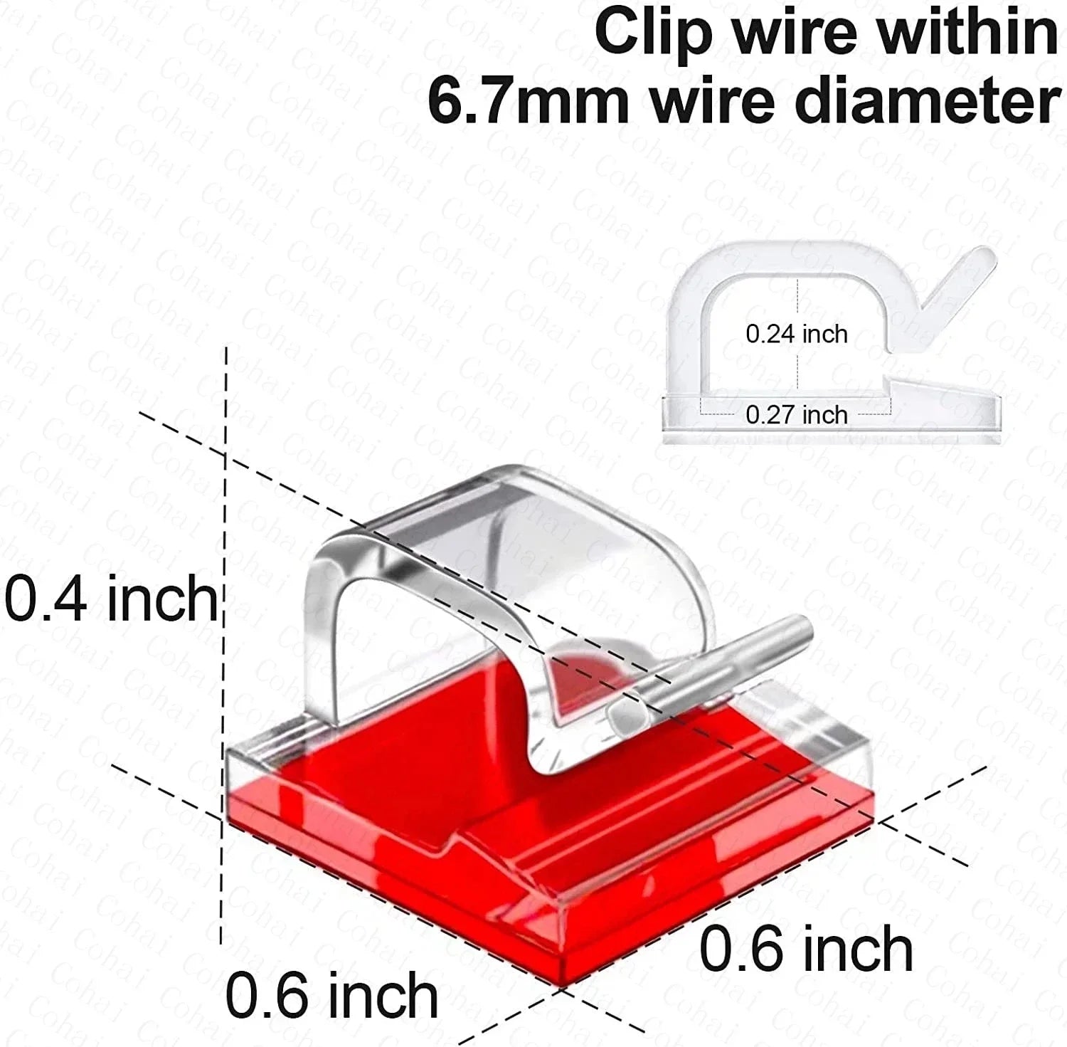 Self-Adhesive Cable Clips – Strong Cord Organizer for Home, Office & Car