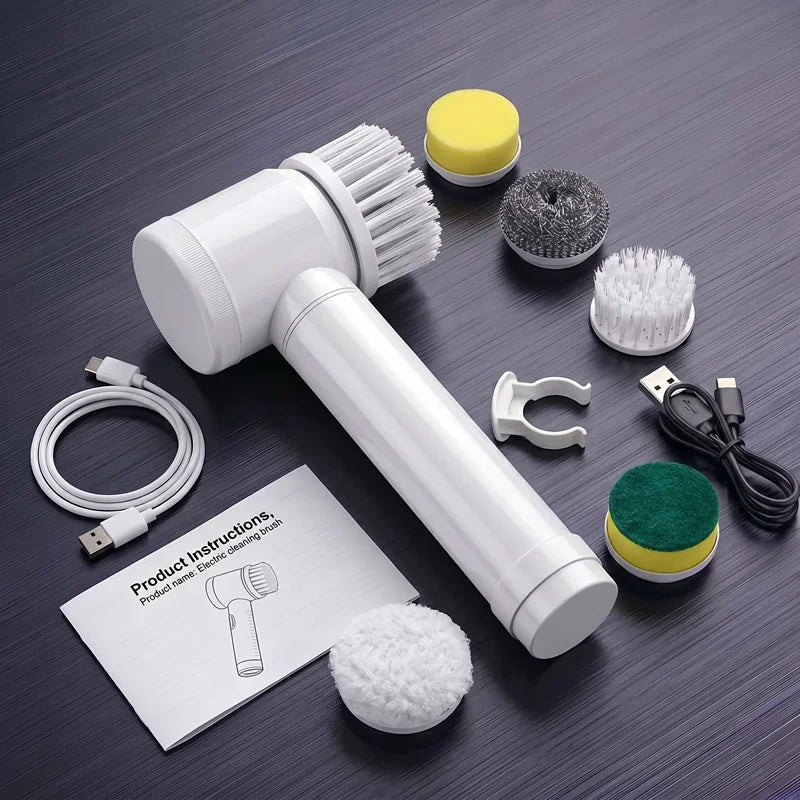 Cordless Electric Spin Scrubber – Multi-Surface Cleaning Brush
