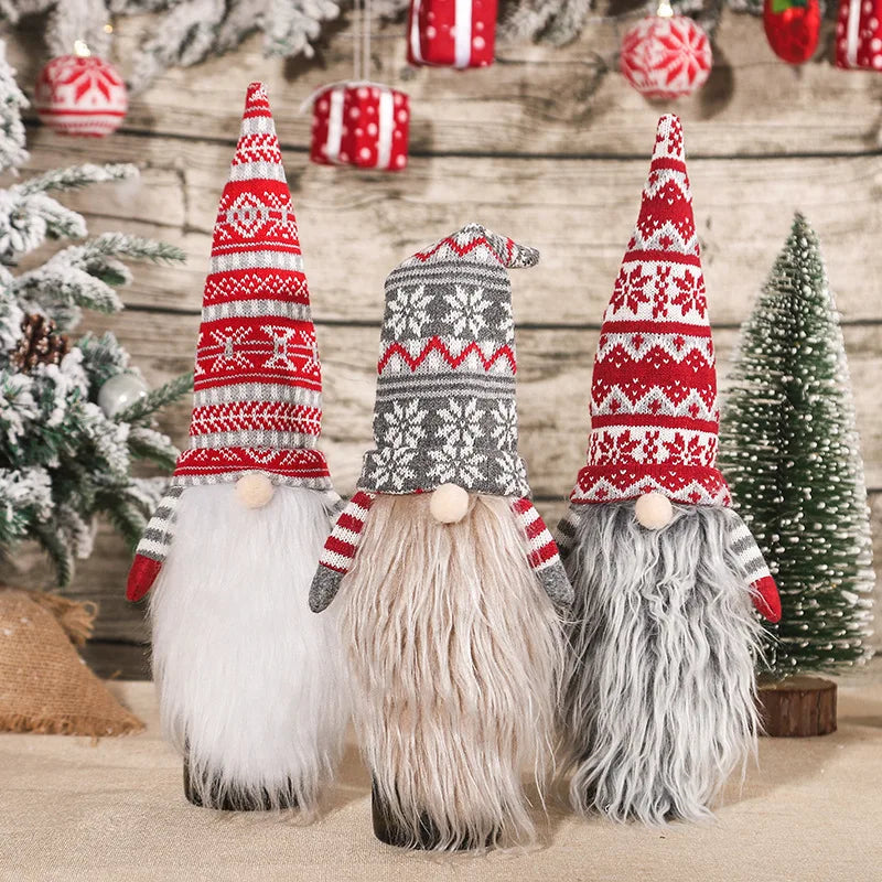 41-Inch Christmas Gnome Wine Bottle Cover – Santa Holiday Wine Gift Bag & Party Décor