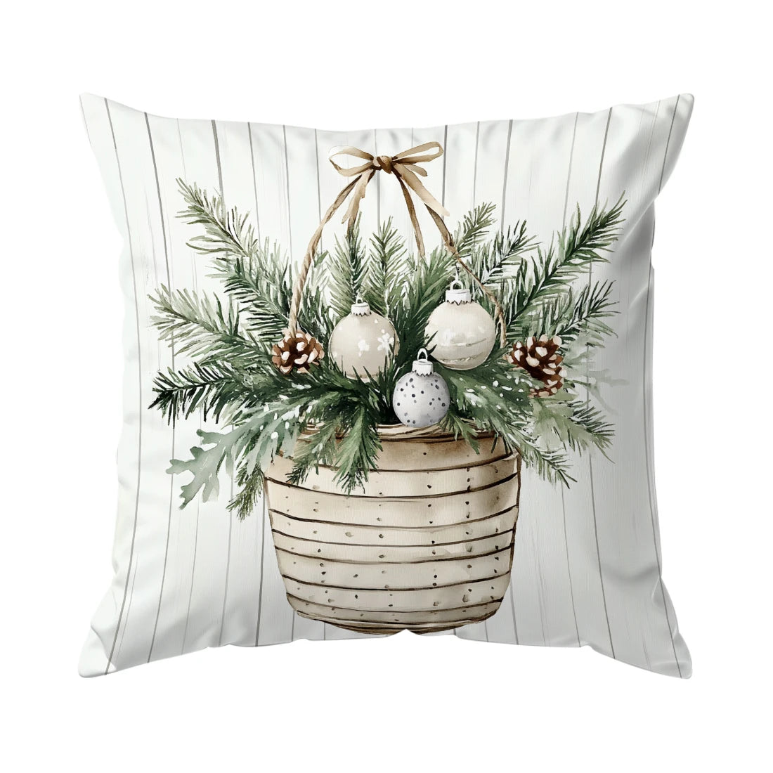 Christmas Winter Village Pillow Covers – 18×18 Inch Holiday Decor