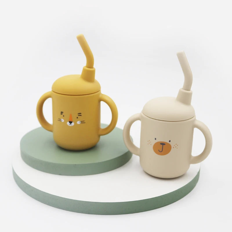 120ml Baby Silicone Sippy Cup – Leakproof BPA-Free Training Cup