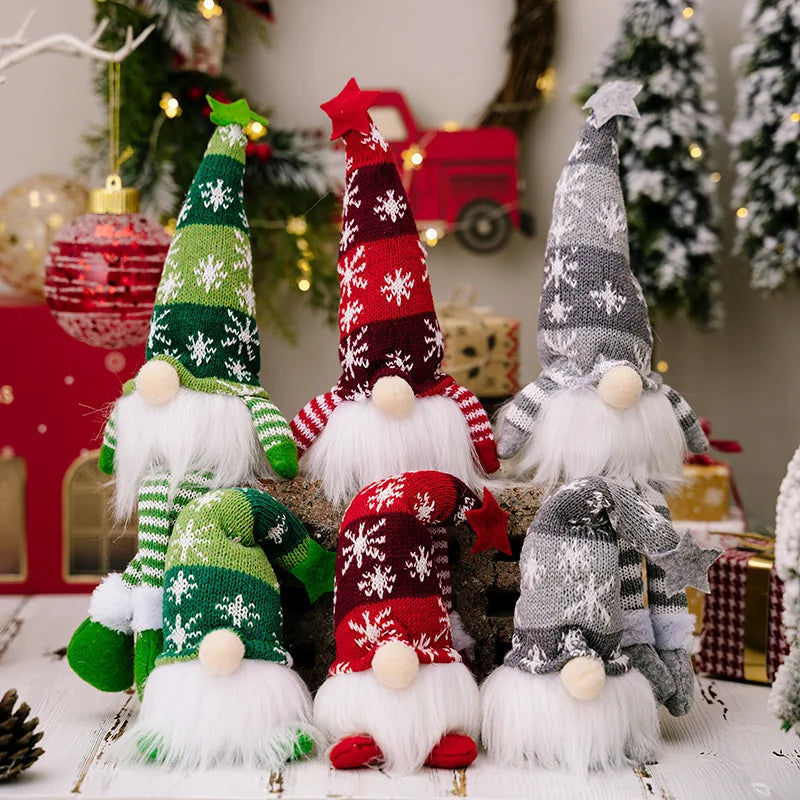 LED Light-Up Christmas Gnome – 20/30cm Faceless Plush Elf Holiday Decoration