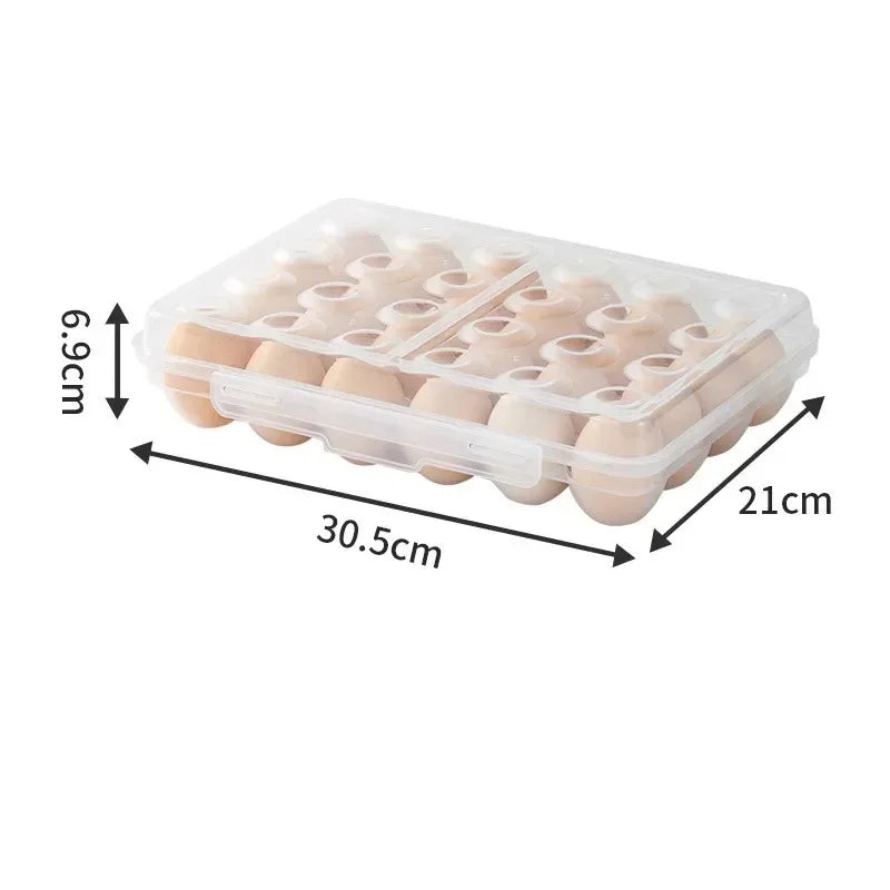 Portable Protective Egg Storage Case with Lid – Refrigerator & Travel Organizer