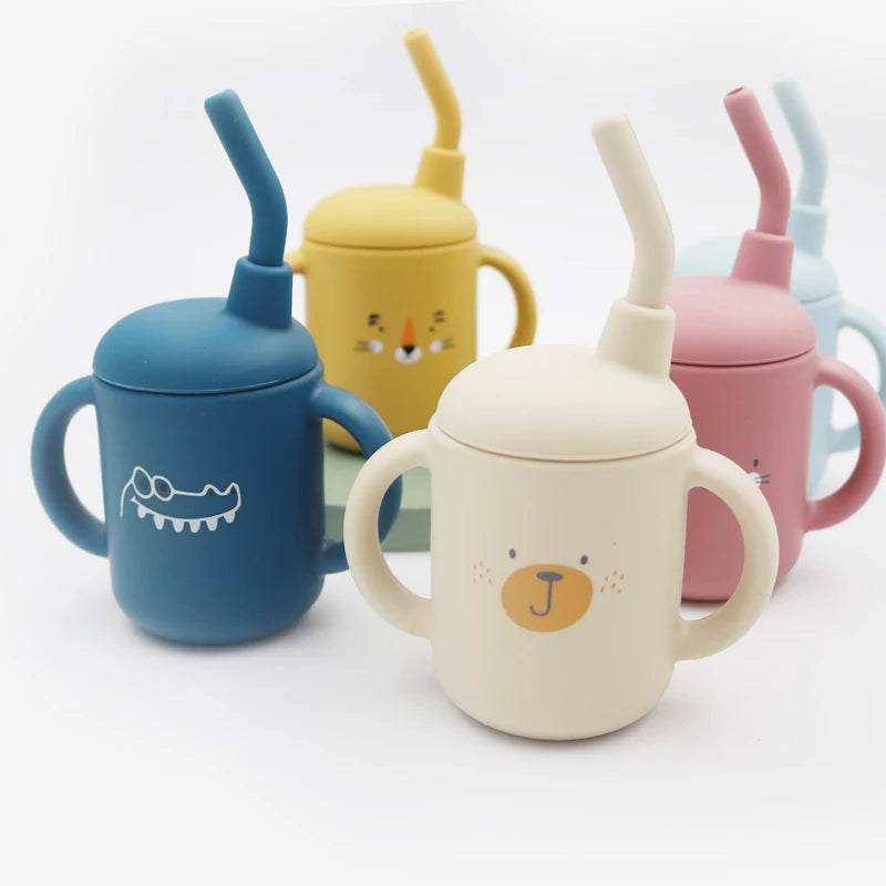 120ml Baby Silicone Sippy Cup – Leakproof BPA-Free Training Cup