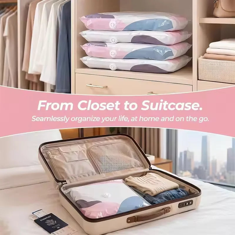 2-Pack Vacuum Storage Bags for Clothes & Bedding