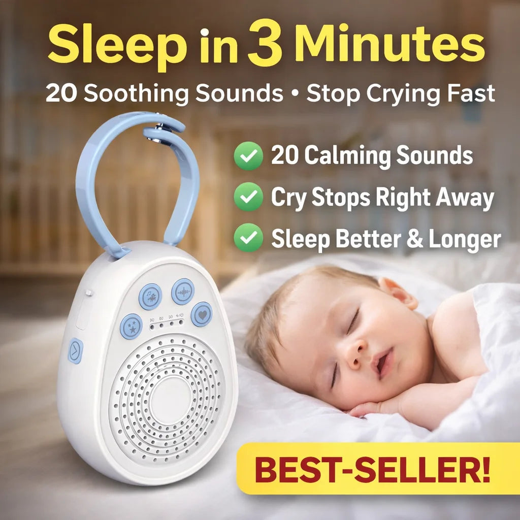 Portable Baby White Noise Machine – 20 Soothing Sounds for Sleep & Travel