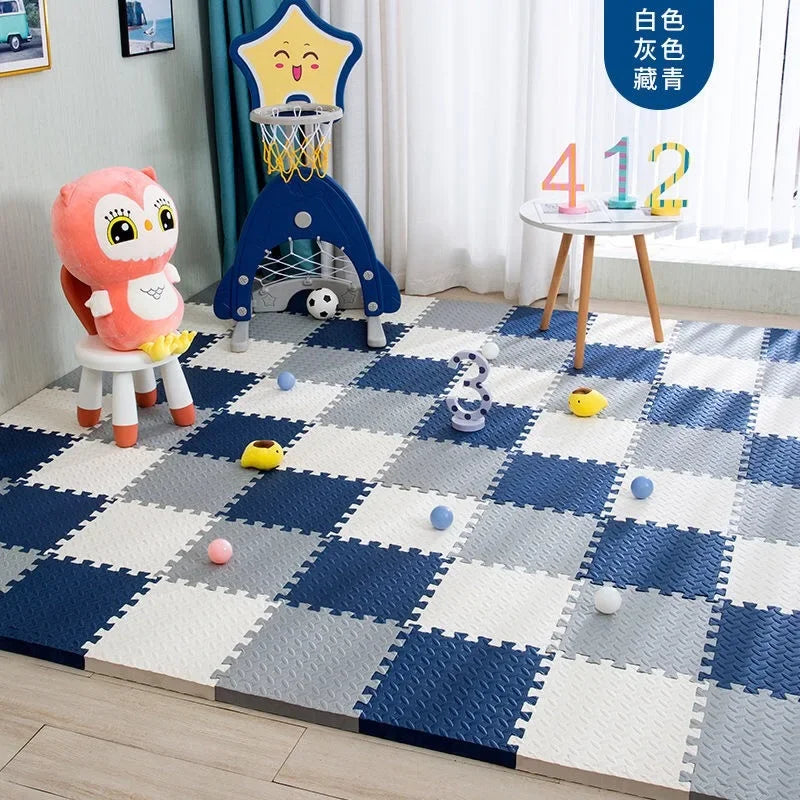 12-Piece Interlocking EVA Foam Baby Play Mat – Soft Puzzle Floor Tiles