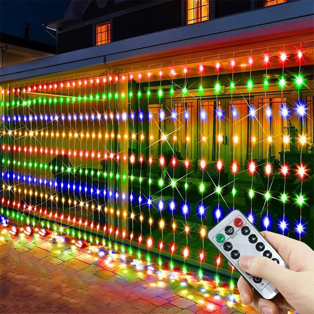 LED Curtain Lights, Fairy Lights, Remote, USB, 8 Modes.