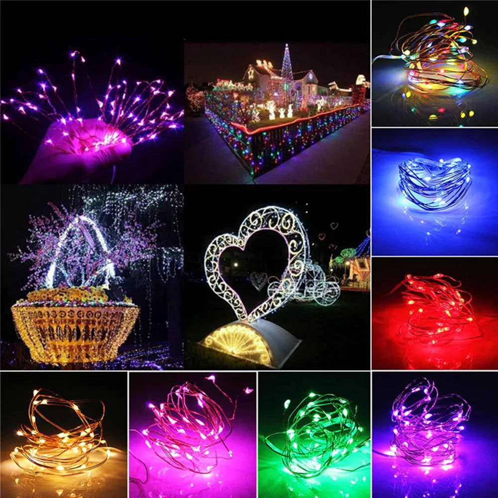 5/10/20/30M USB LED Fairy String Lights – Waterproof Copper Wire Christmas Decor