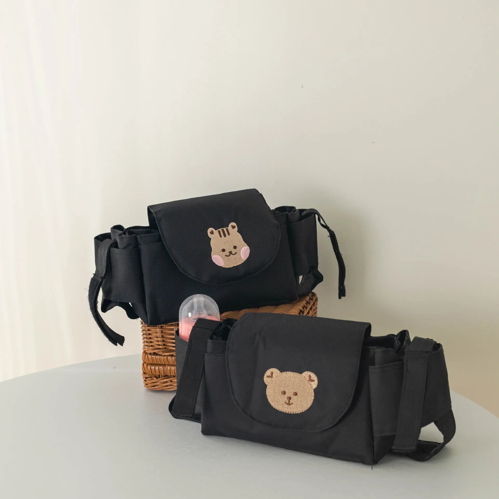 Universal Baby Stroller Organizer – Portable Storage Bag with Cup Holder