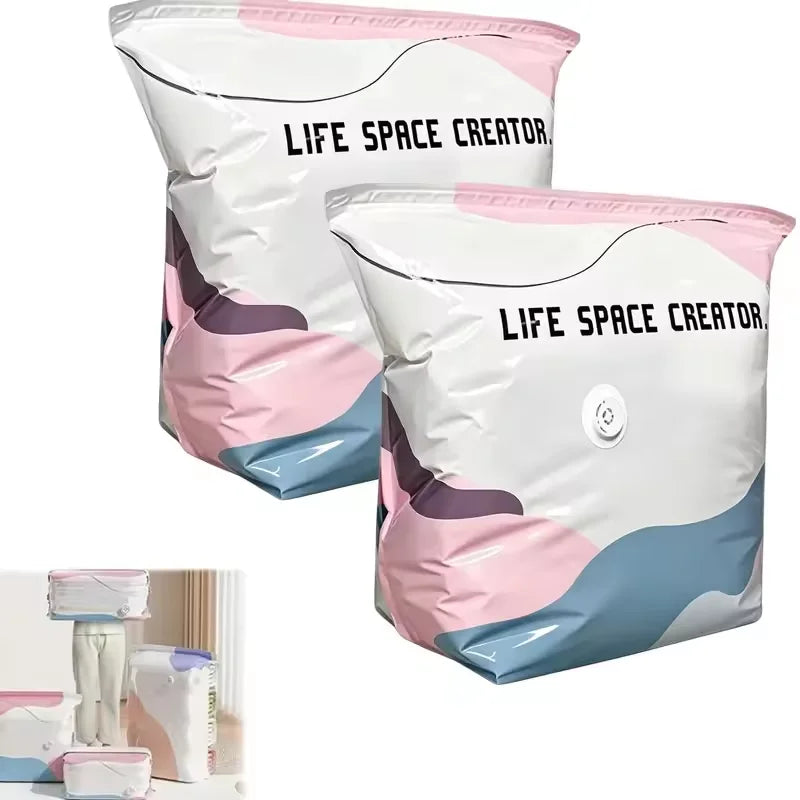 2-Pack Vacuum Storage Bags for Clothes & Bedding