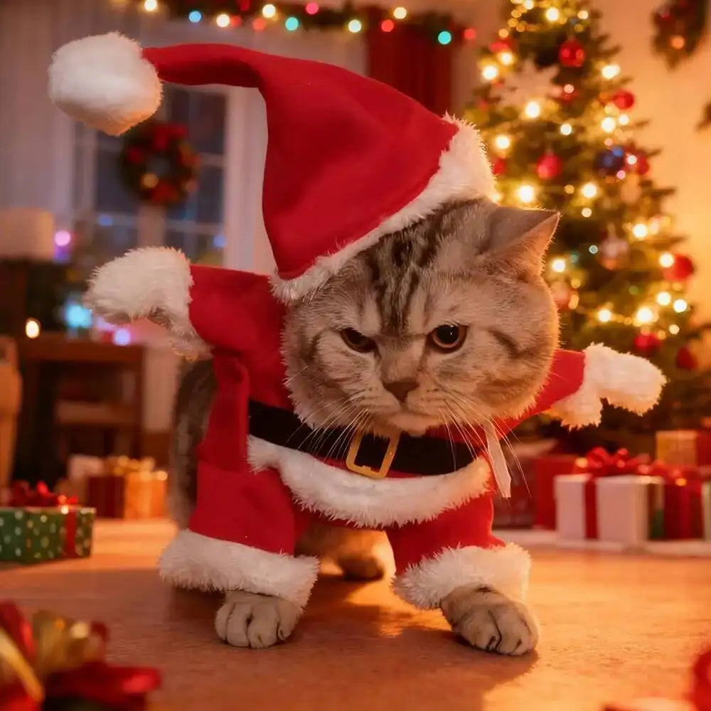 Santa Claus Christmas Pet Costume for Small & Medium Dogs & Cats