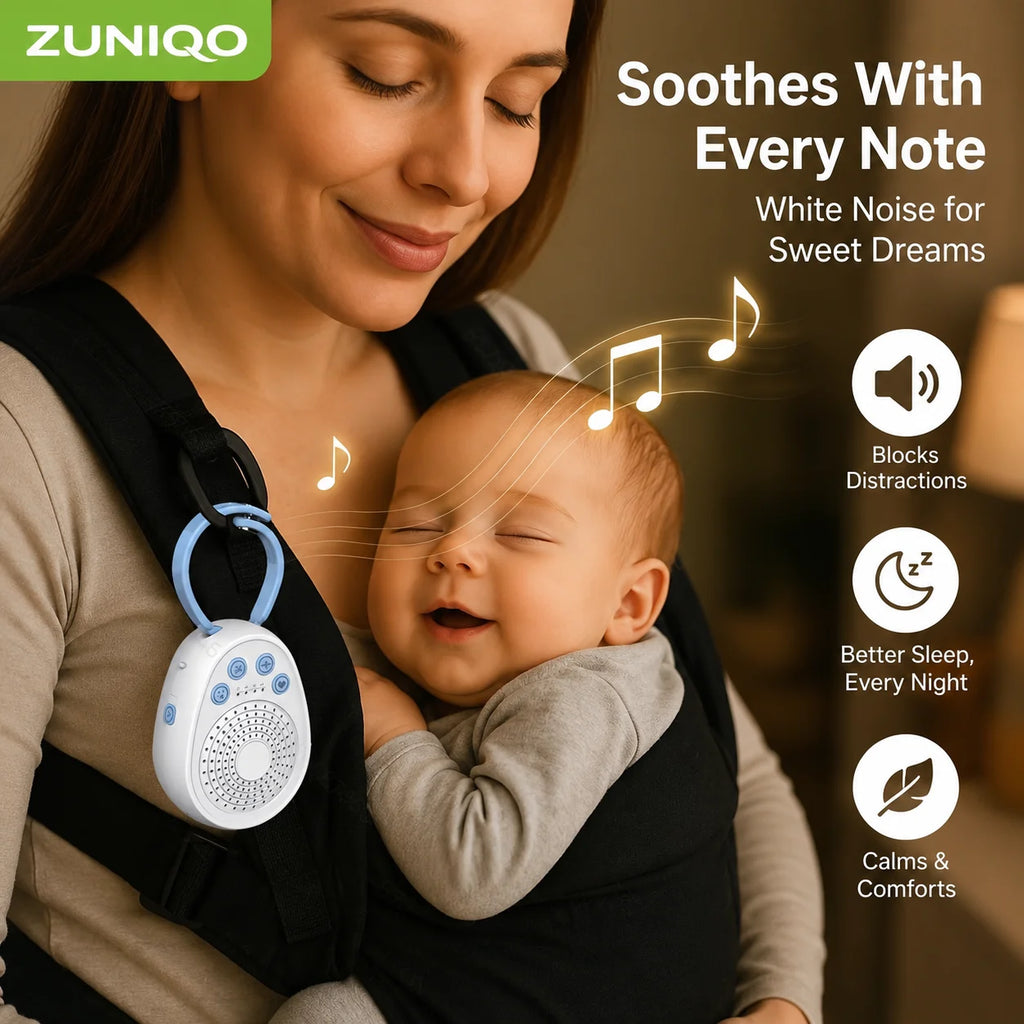 Portable Baby White Noise Machine – 20 Soothing Sounds for Sleep & Travel