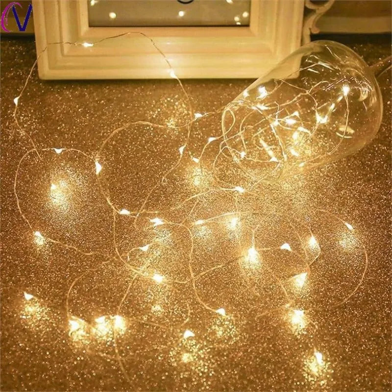 5/10/20/30M USB LED Fairy String Lights – Waterproof Copper Wire Christmas Decor