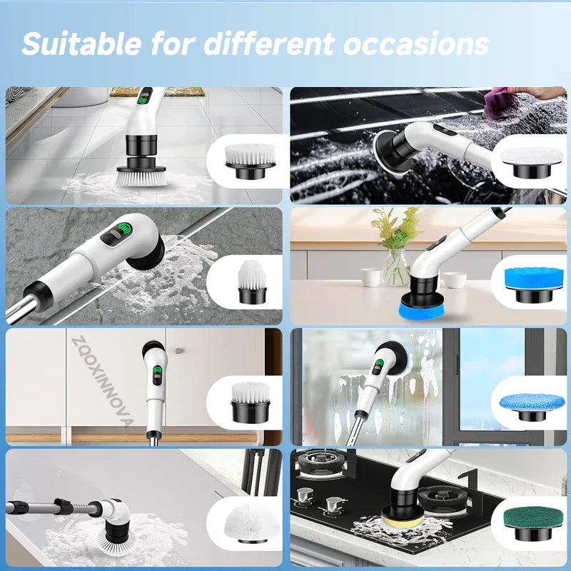 Cordless Electric Spin Scrubber – Multi-Surface Cleaning Brush